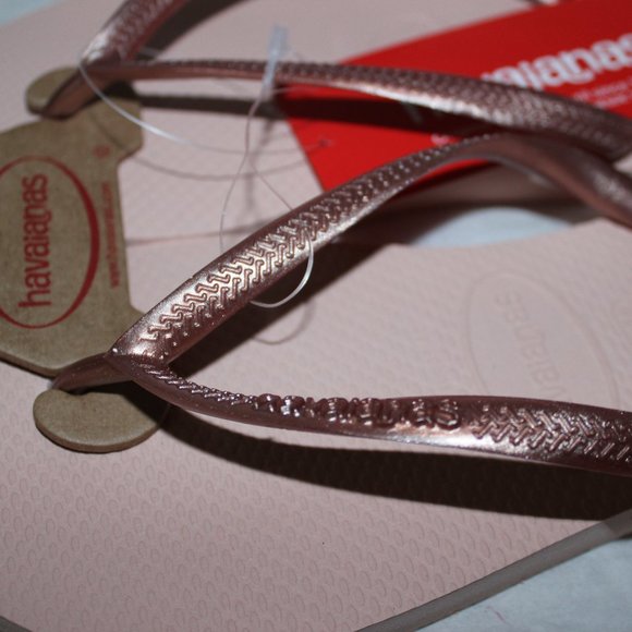 Havaianas Slim Ballet Rose Gold Flip Flops - Picture 4 of 4
